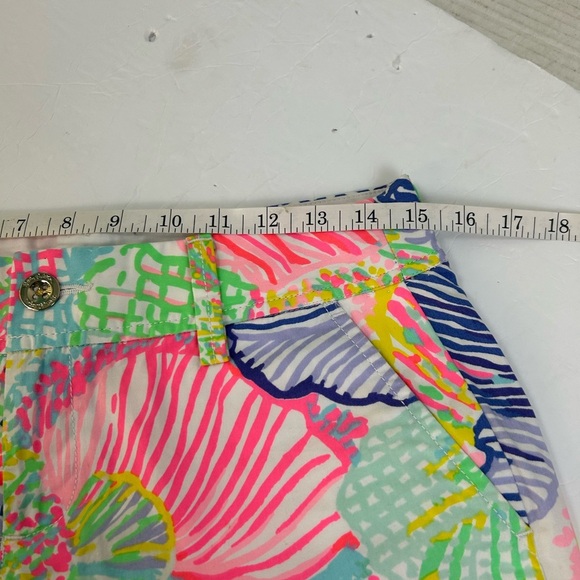 LILLY PULITZER Callahan Shorts SZ 6 ROAR OF THE SEA Pink Tropical Preppy Summer - Picture 8 of 12